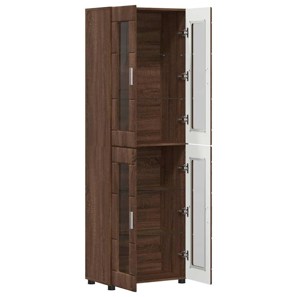 Credenza con lo scaffale FLORIN Rovere Marrone 60 x 35 x 182 cm