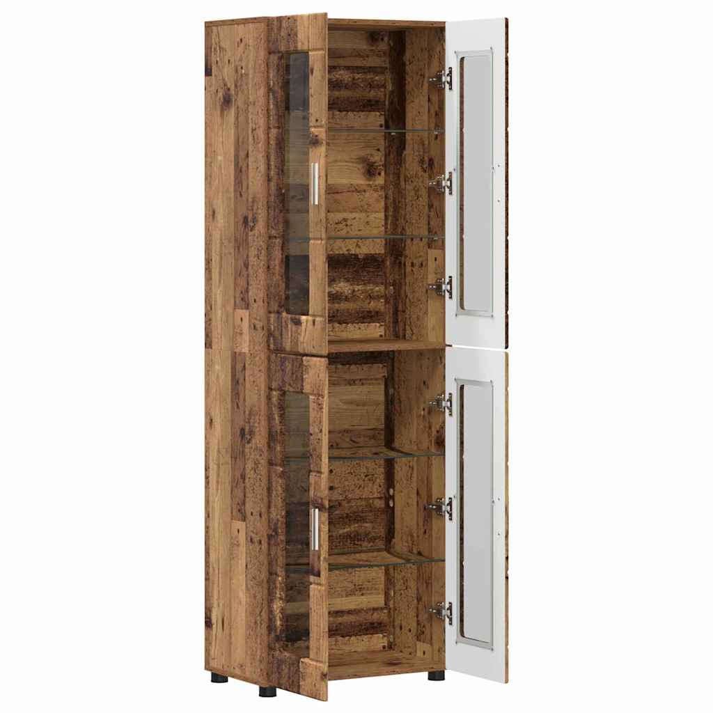 Credenza con lo scaffale FLORIN Legno vecchio 60 x 35 x 182 cm