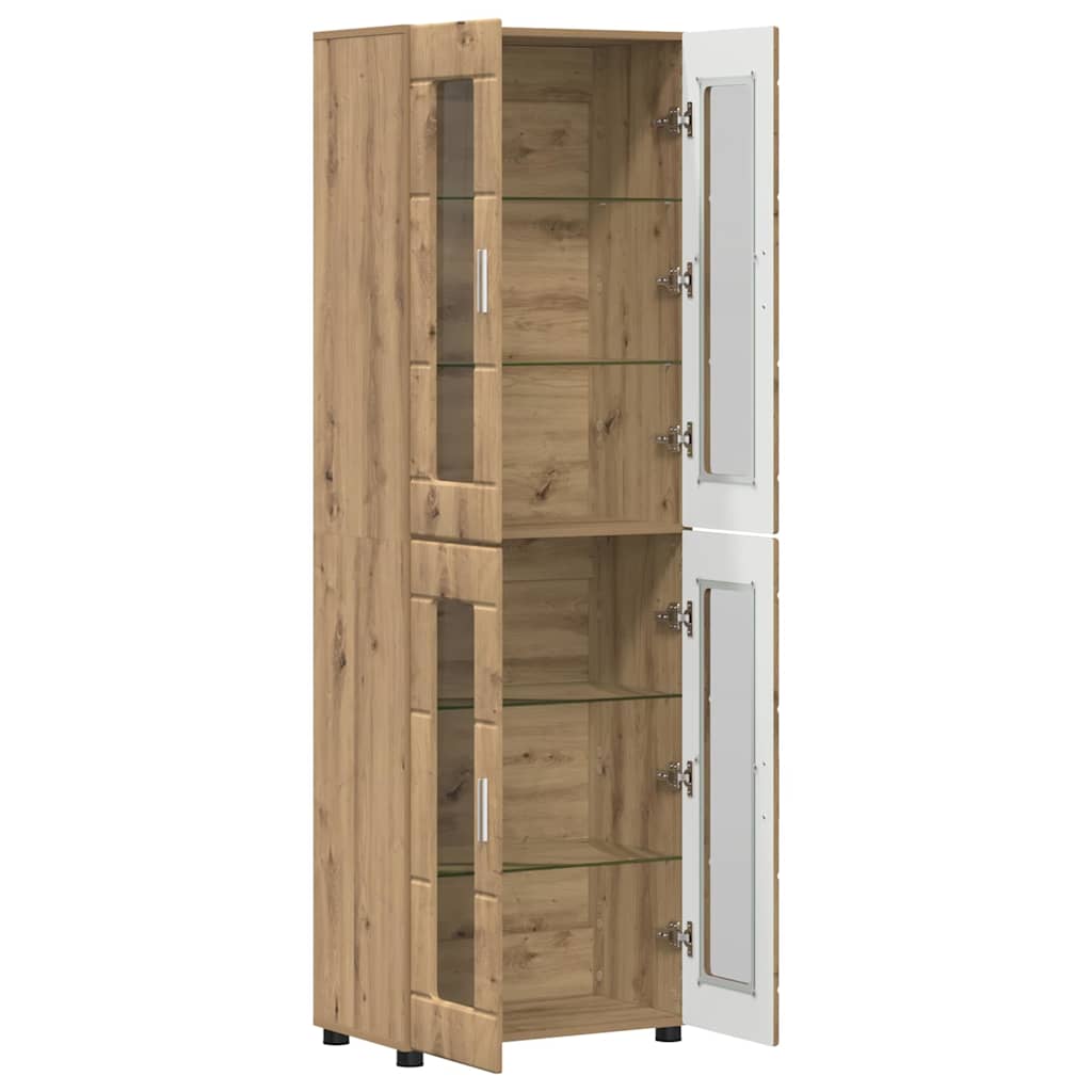 Credenza con porta FLORIN Rovere artigianale 60 x 35 x 182 cm