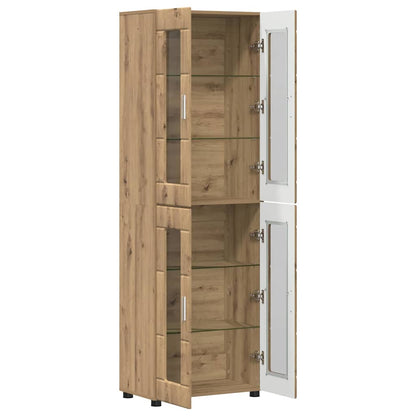 Credenza con porta FLORIN Rovere artigianale 60 x 35 x 182 cm