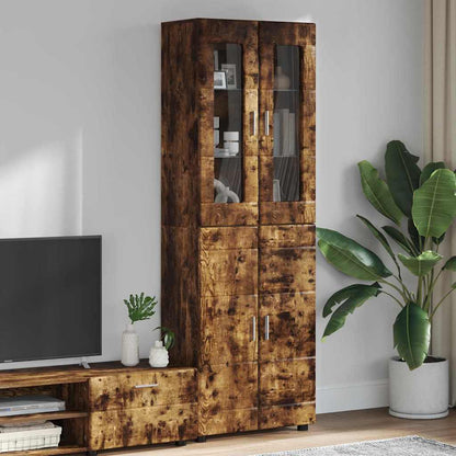 Credenza FLORIN Rovere fumÃ© 60 x 35 x 182 cm Legno multistrato