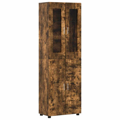 Credenza FLORIN Rovere fumÃ© 60 x 35 x 182 cm Legno multistrato