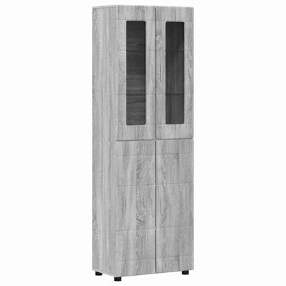 Credenza con lo scaffale FLORIN Grigio Sonoma 60 x 35 x 182 cm