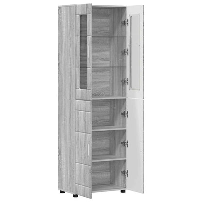 Credenza con lo scaffale FLORIN Grigio Sonoma 60 x 35 x 182 cm