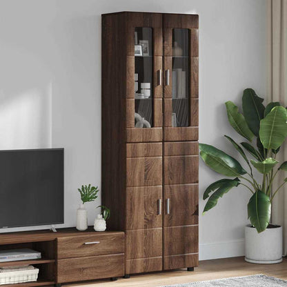 Credenza con lo scaffale FLORIN Rovere Marrone 60 x 35 x 182 cm