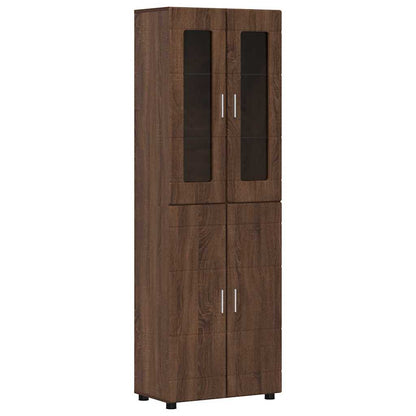 Credenza con lo scaffale FLORIN Rovere Marrone 60 x 35 x 182 cm