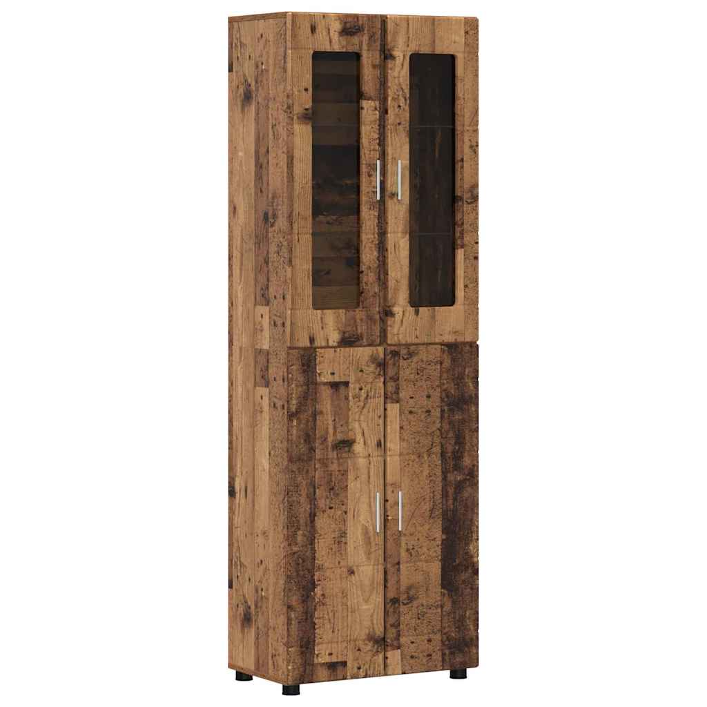 Credenza con lo scaffale FLORIN Legno vecchio 60 x 35 x 182 cm