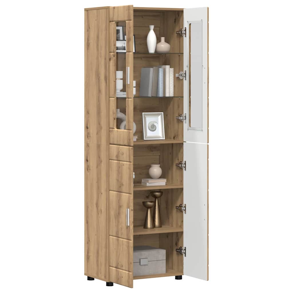 Credenza con porta FLORIN Rovere artigianale 60 x 35 x 182 cm