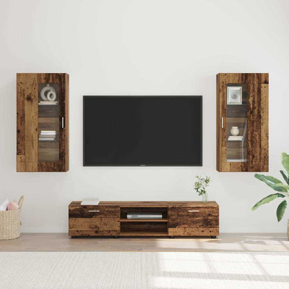 Set mobile TV con porta FLORIN Legno vecchio Legno multistrato