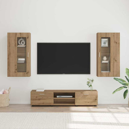 Set mobile TV FLORIN Rovere artigianale Legno multistrato