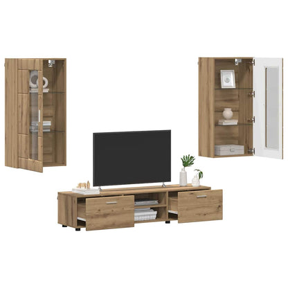 Set mobile TV FLORIN Rovere artigianale Legno multistrato