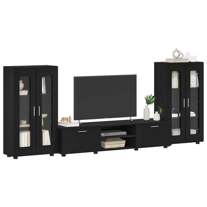 Set mobile TV con cassetto FLORIN Nero Legno multistrato