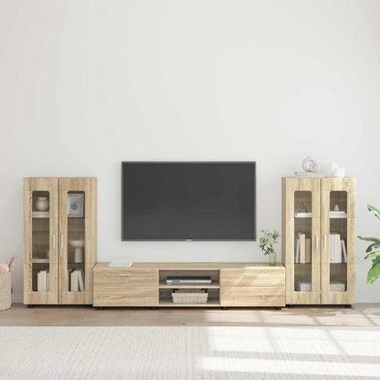 Set mobile TV con porta FLORIN Rovere Sonoma Legno multistrato