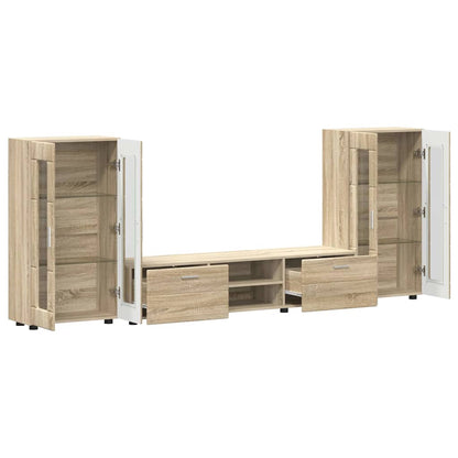 Set mobile TV con porta FLORIN Rovere Sonoma Legno multistrato