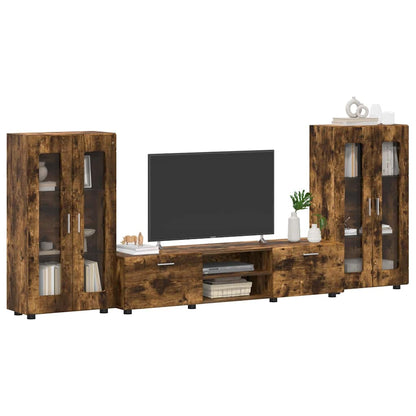 Set mobile TV con cassetto FLORIN Rovere fumÃ© Legno multistrato