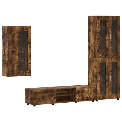 Set mobile TV con cassetto FLORIN Rovere fumÃ© Legno multistrato