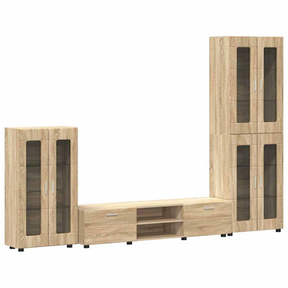 Set mobile TV con porta FLORIN Rovere Sonoma Legno multistrato