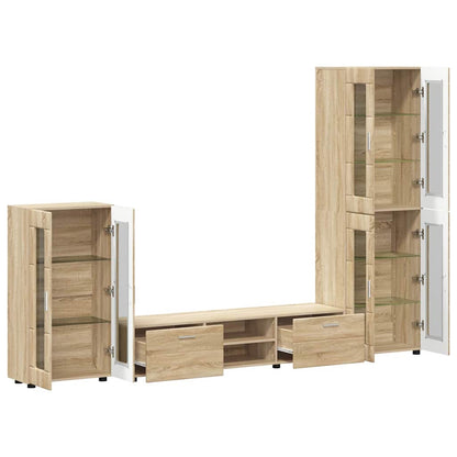 Set mobile TV con porta FLORIN Rovere Sonoma Legno multistrato