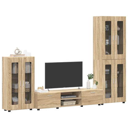 Set mobile TV con porta FLORIN Rovere Sonoma Legno multistrato
