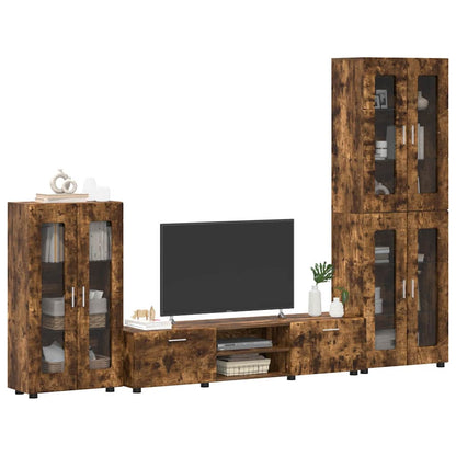 Set mobile TV con cassetto FLORIN Rovere fumÃ© Legno multistrato