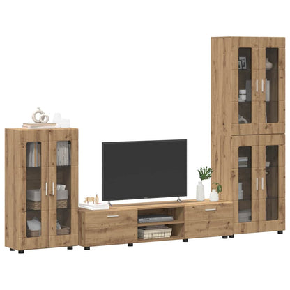 Set mobile TV FLORIN Rovere artigianale Legno multistrato
