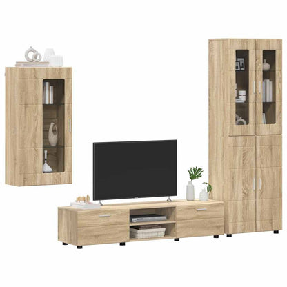 Set mobile TV con porta FLORIN Rovere Sonoma Legno multistrato