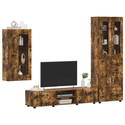 Set mobile TV con cassetto FLORIN Rovere fumÃ© Legno multistrato