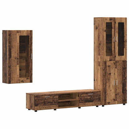 Set mobile TV con porta FLORIN Legno vecchio Legno multistrato