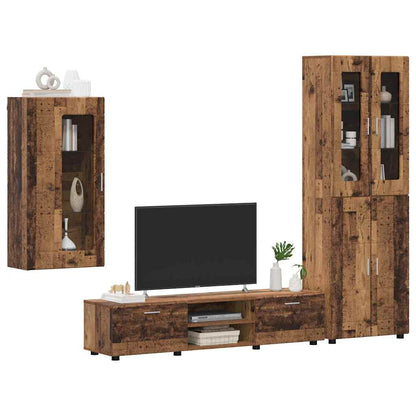 Set mobile TV con porta FLORIN Legno vecchio Legno multistrato