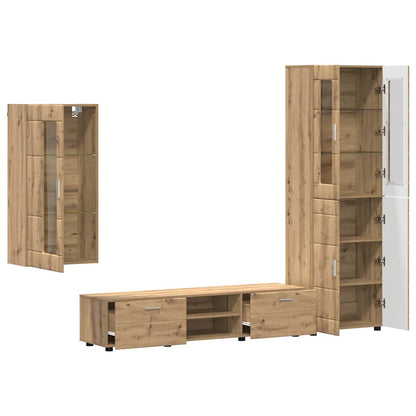 Set mobile TV FLORIN Rovere artigianale Legno multistrato