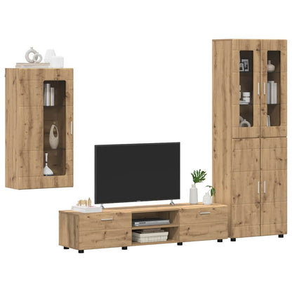 Set mobile TV FLORIN Rovere artigianale Legno multistrato