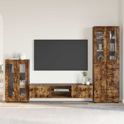 Set mobile TV con cassetto FLORIN Rovere fumÃ© Legno multistrato