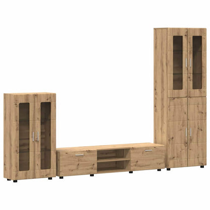 Set mobile TV FLORIN Rovere artigianale Legno multistrato