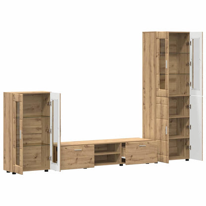 Set mobile TV FLORIN Rovere artigianale Legno multistrato