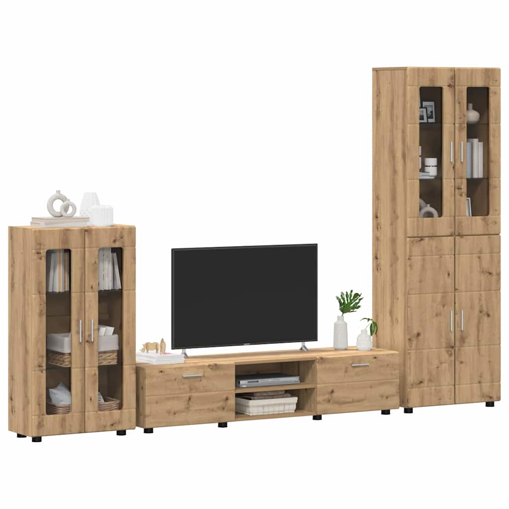 Set mobile TV FLORIN Rovere artigianale Legno multistrato