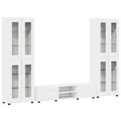 Set mobile TV con cassetto FLORIN Bianco Legno multistrato