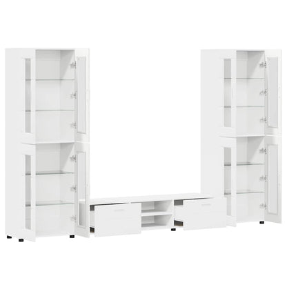 Set mobile TV con cassetto FLORIN Bianco Legno multistrato