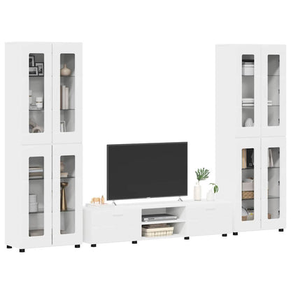 Set mobile TV con cassetto FLORIN Bianco Legno multistrato