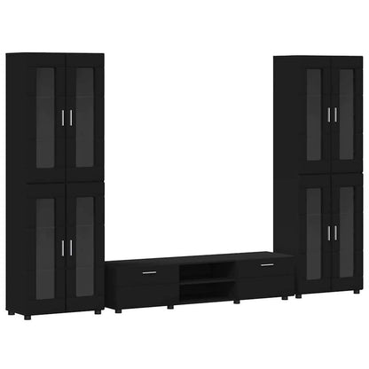 Set mobile TV con cassetto FLORIN Nero Legno multistrato