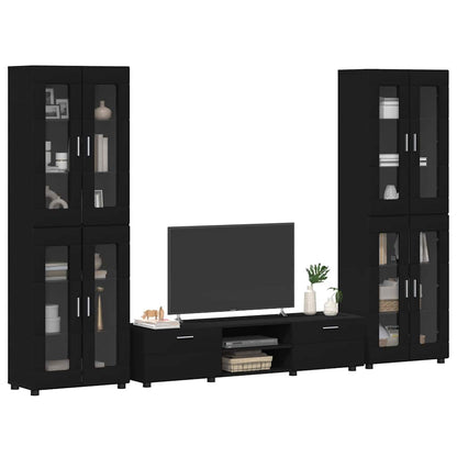 Set mobile TV con cassetto FLORIN Nero Legno multistrato