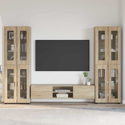 Set mobile TV con porta FLORIN Rovere Sonoma Legno multistrato