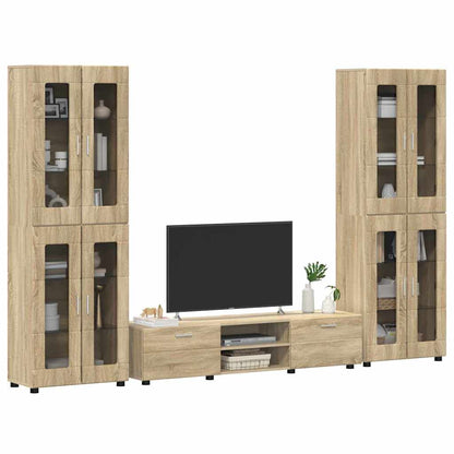 Set mobile TV con porta FLORIN Rovere Sonoma Legno multistrato