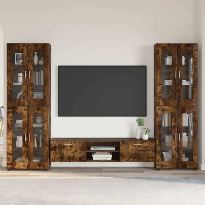 Set mobile TV con cassetto FLORIN Rovere fumÃ© Legno multistrato
