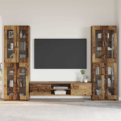 Set mobile TV con porta FLORIN Legno vecchio Legno multistrato