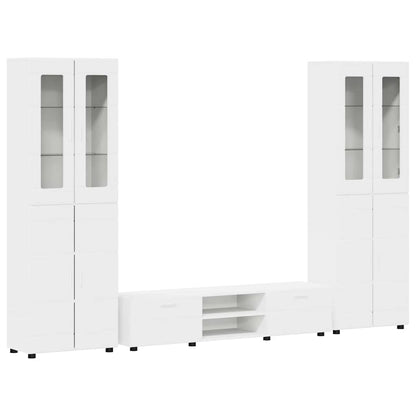 Set mobile TV con cassetto FLORIN Bianco Legno multistrato