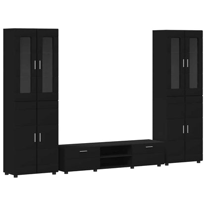 Set mobile TV con cassetto FLORIN Nero Legno multistrato
