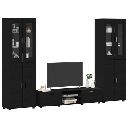 Set mobile TV con cassetto FLORIN Nero Legno multistrato