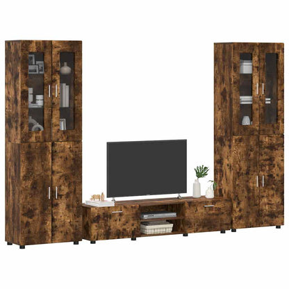 Set mobile TV con cassetto FLORIN Rovere fumÃ© Legno multistrato