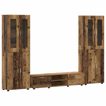 Set mobile TV con porta FLORIN Legno vecchio Legno multistrato