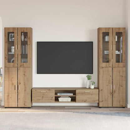 Set mobile TV FLORIN Rovere artigianale Legno multistrato